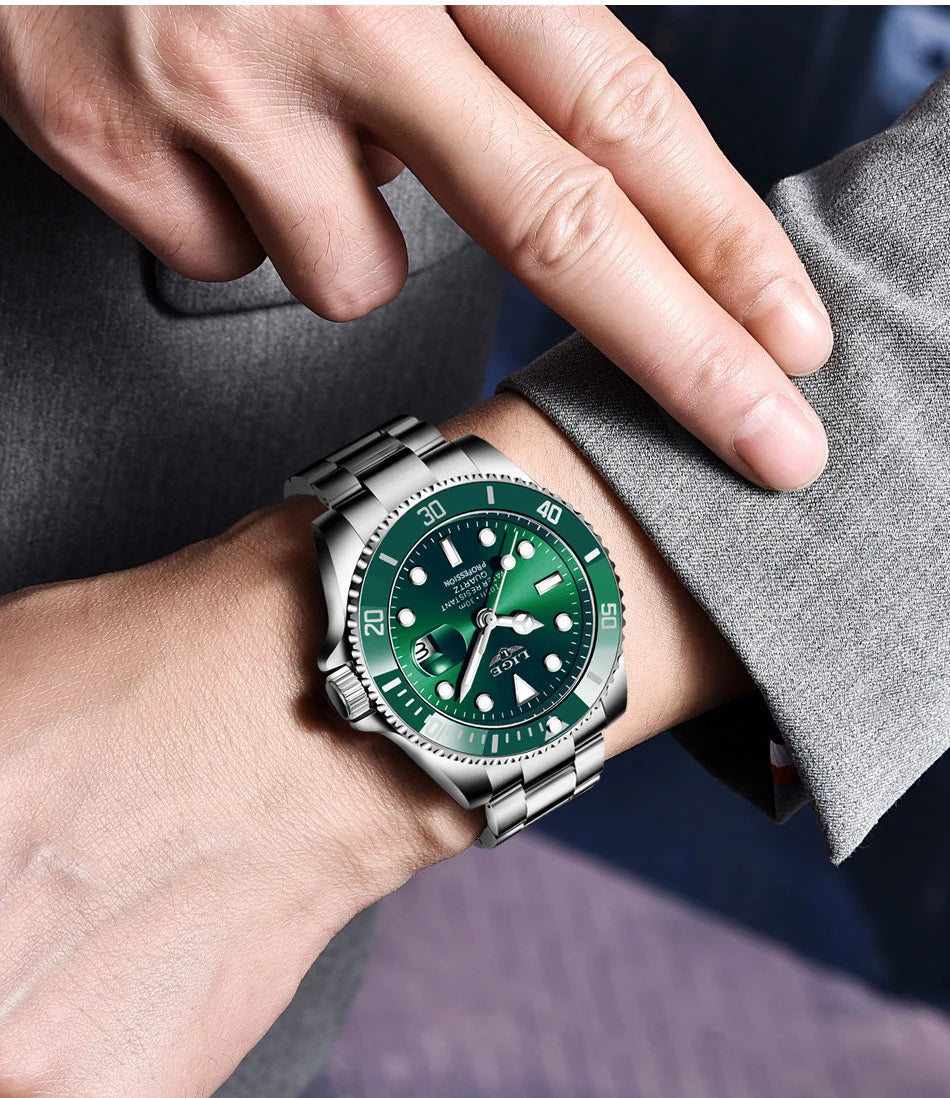 ⌚ LIGE Sport Luxe – Montre Homme Étanche en Acier Inoxydable