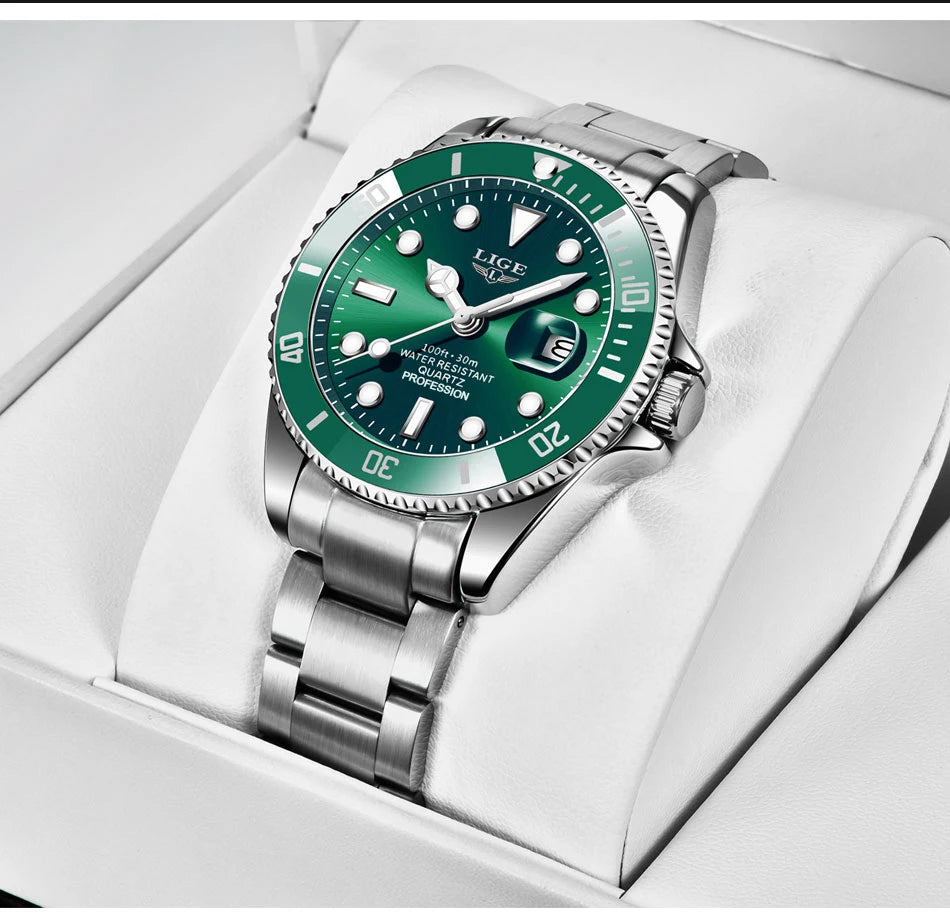 ⌚ LIGE Sport Luxe – Montre Homme Étanche en Acier Inoxydable