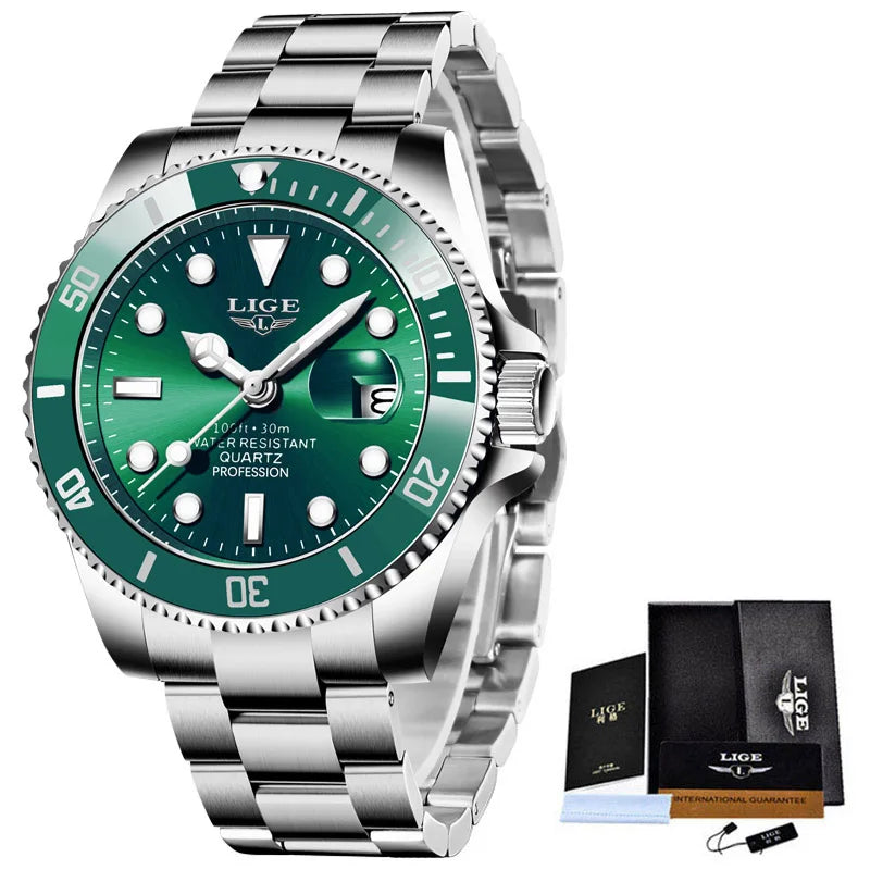 ⌚ LIGE Sport Luxe – Montre Homme Étanche en Acier Inoxydable