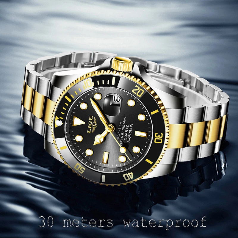 ⌚ LIGE Sport Luxe – Montre Homme Étanche en Acier Inoxydable