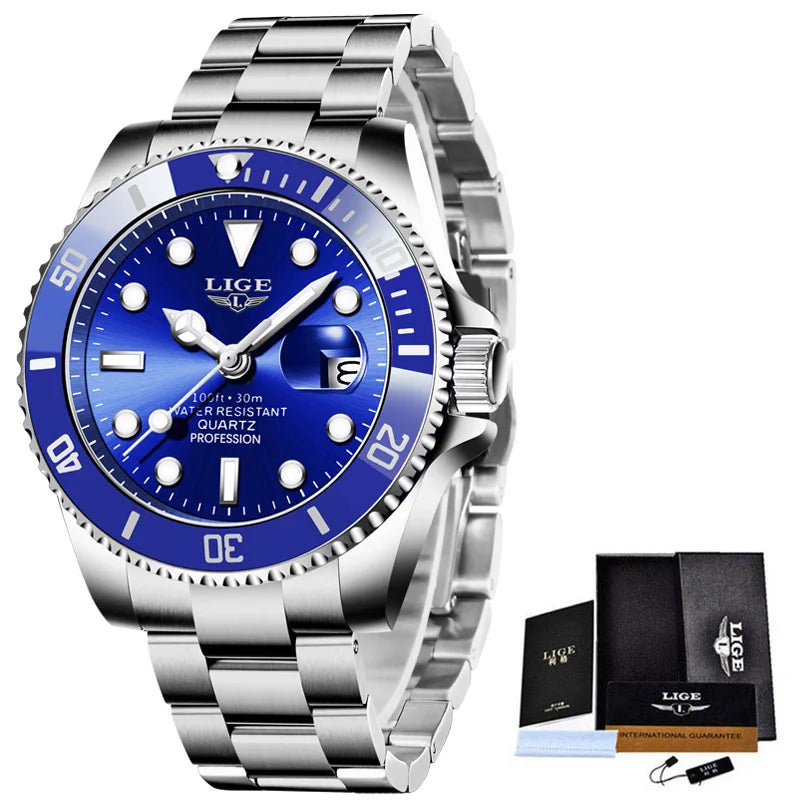 ⌚ LIGE Sport Luxe – Montre Homme Étanche en Acier Inoxydable