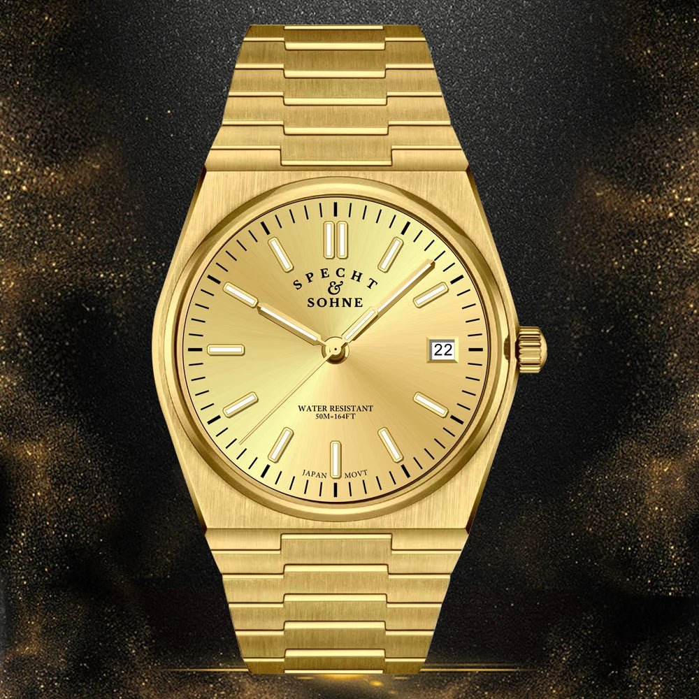 ⌚ Specht & Sohne SP0002-2 – Montre Classique de Luxe pour Homme 37 mm | Quartz Japonais & Verre Saphir