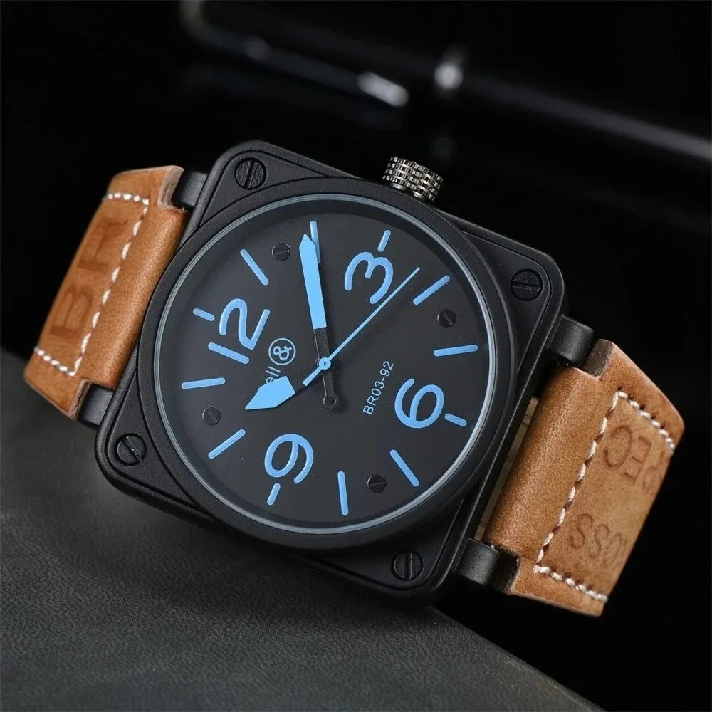 🛩️ Montre Automatique Homme 2025 – Édition Limitée Aviation BR03-92