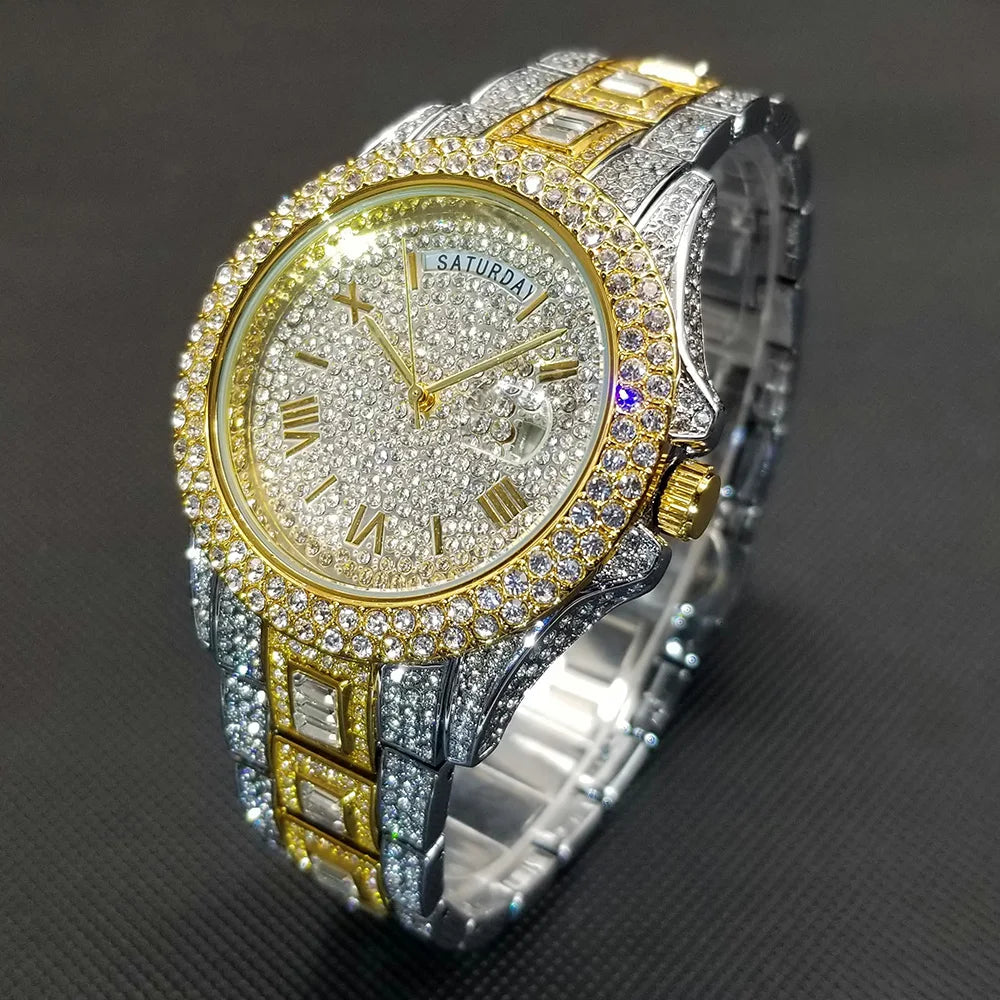 💎 Montre UNIGUET DR04 – Montre-bracelet Diamant Luxe Plaquée Or 18 Carats