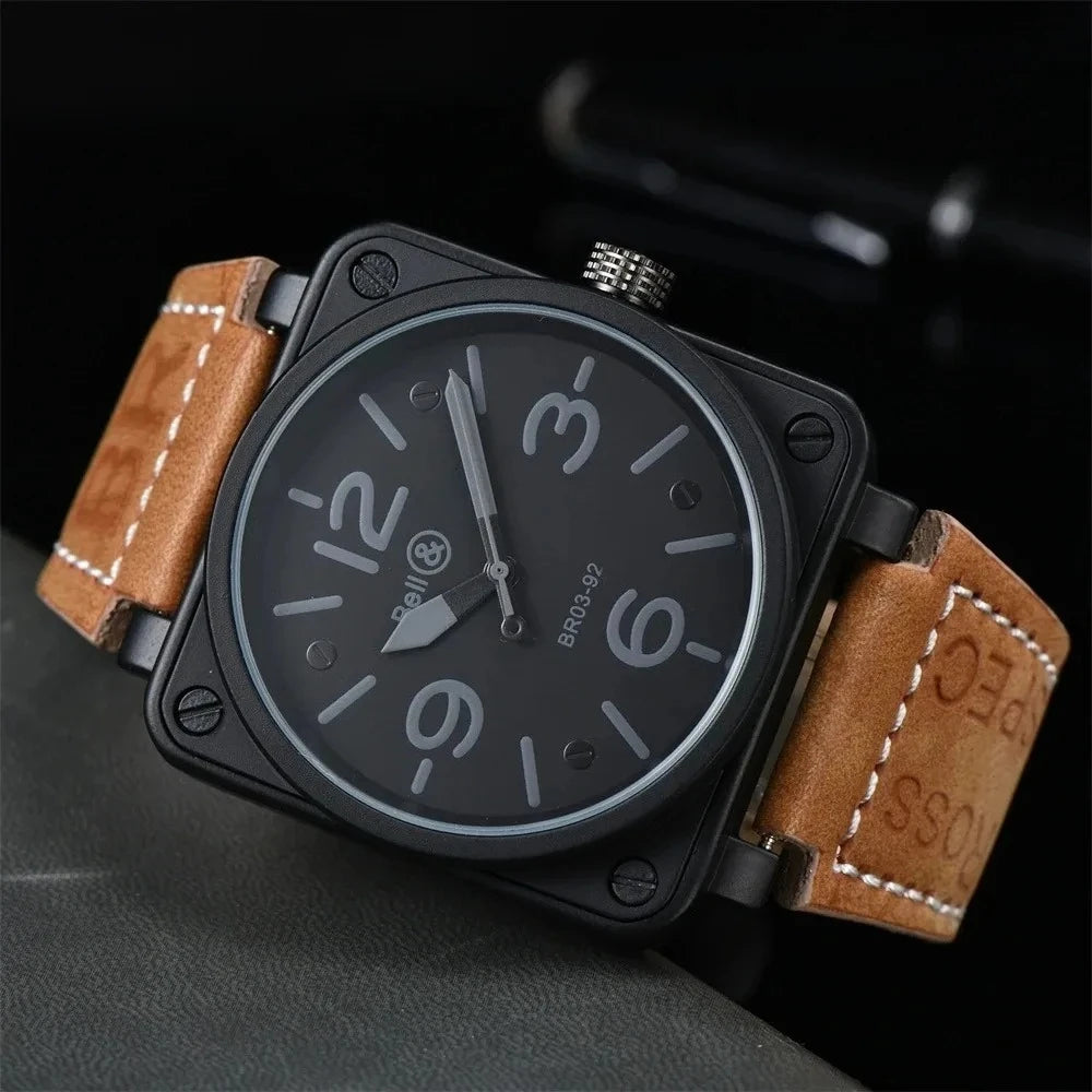 🛩️ Montre Automatique Homme 2025 – Édition Limitée Aviation BR03-92