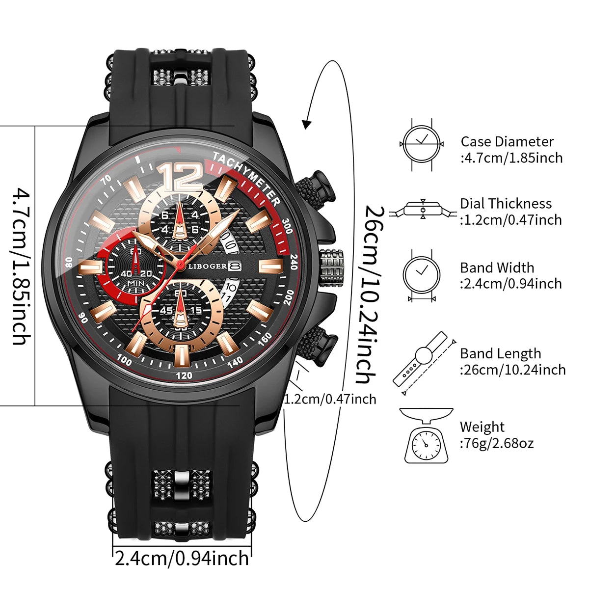 Montre Homme YOLAKO – Élégance Arabe & Style Sport Chic