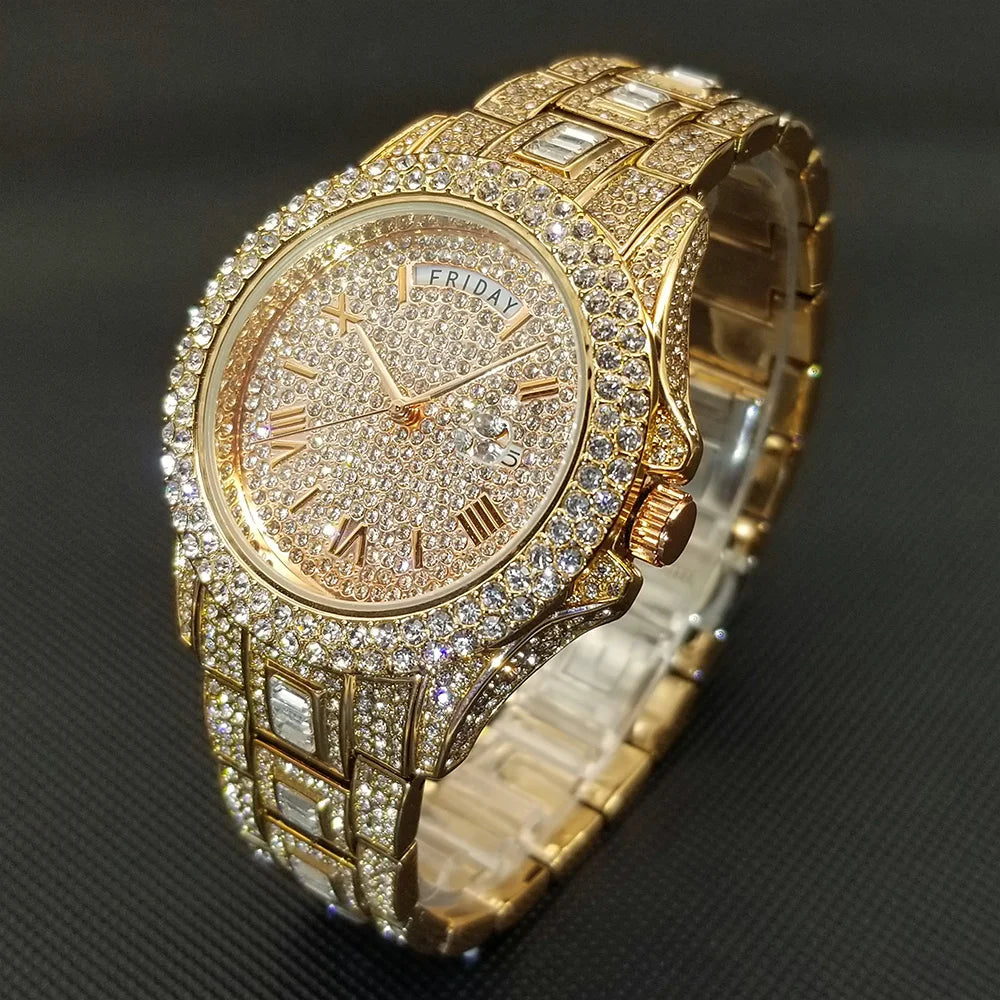 💎 Montre UNIGUET DR04 – Montre-bracelet Diamant Luxe Plaquée Or 18 Carats