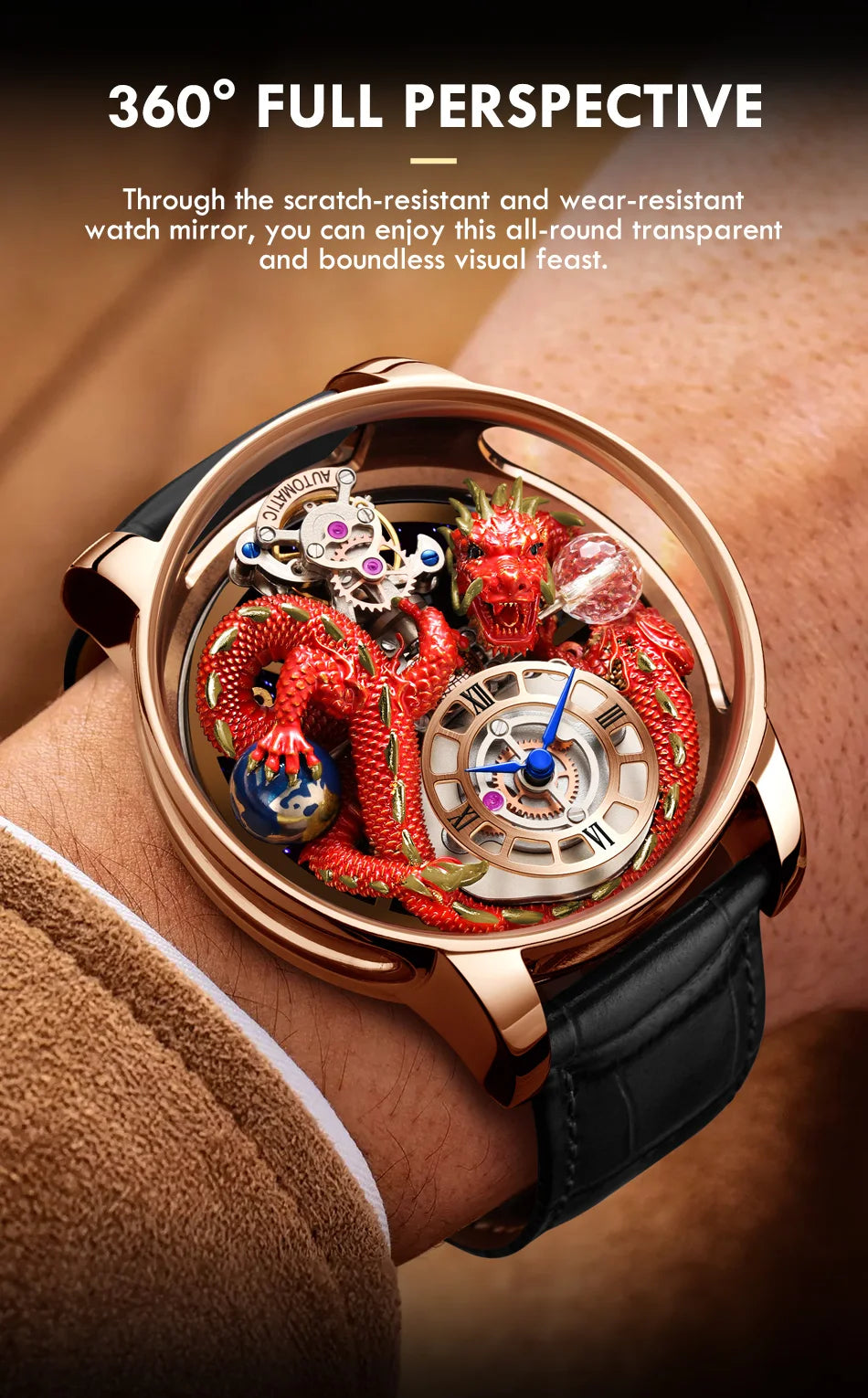 ⌚Montre Homme PINDU Design 2025 💎 Tourbillon Diamant | Verre Saphir • Étanche • Luxe Moderne