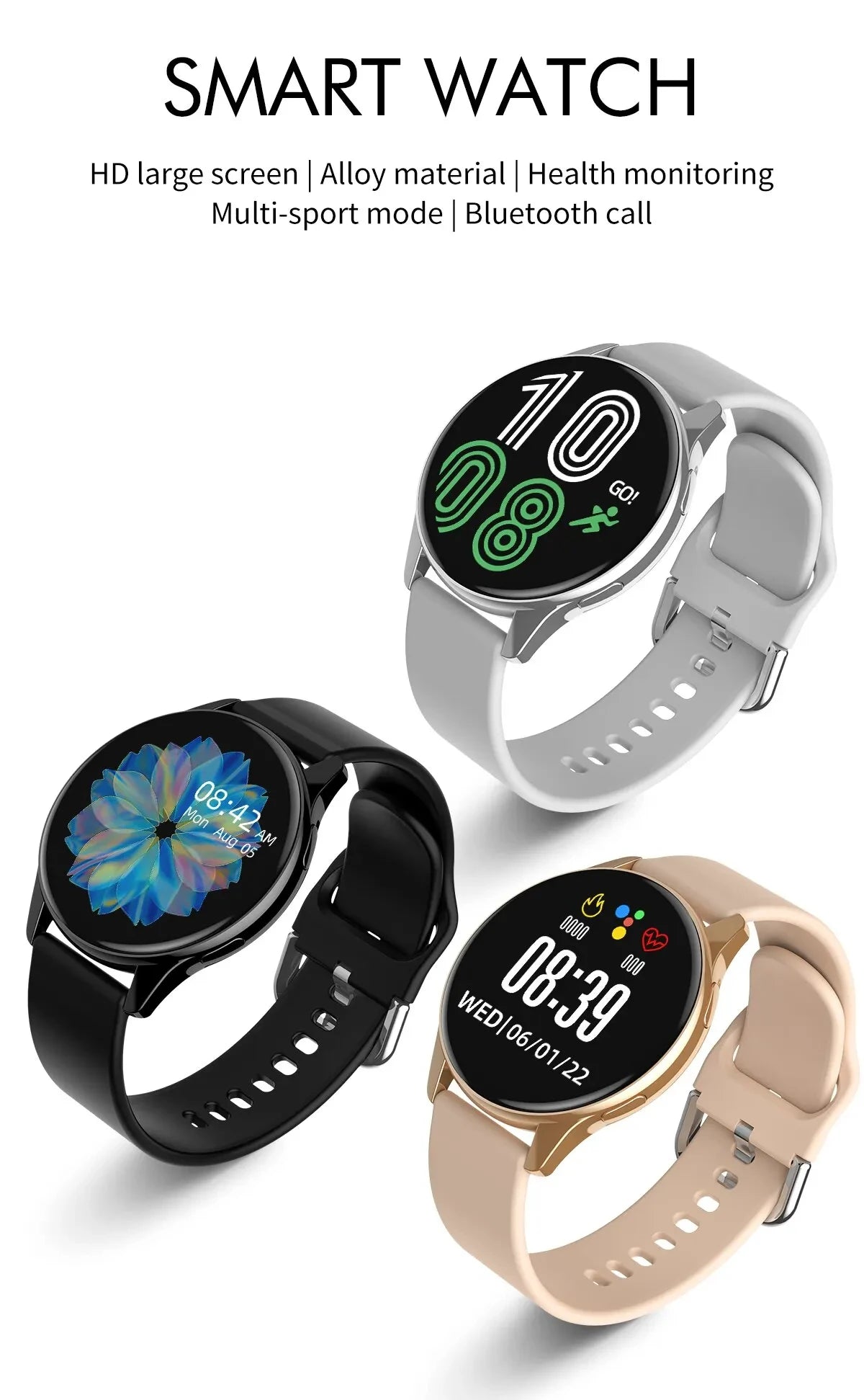 ⌚ LIGE 2024 – Montre Connectée Haut de Gamme | Bluetooth, Appels, Suivi Santé & Cadran Personnalisé + Boîte Incluse