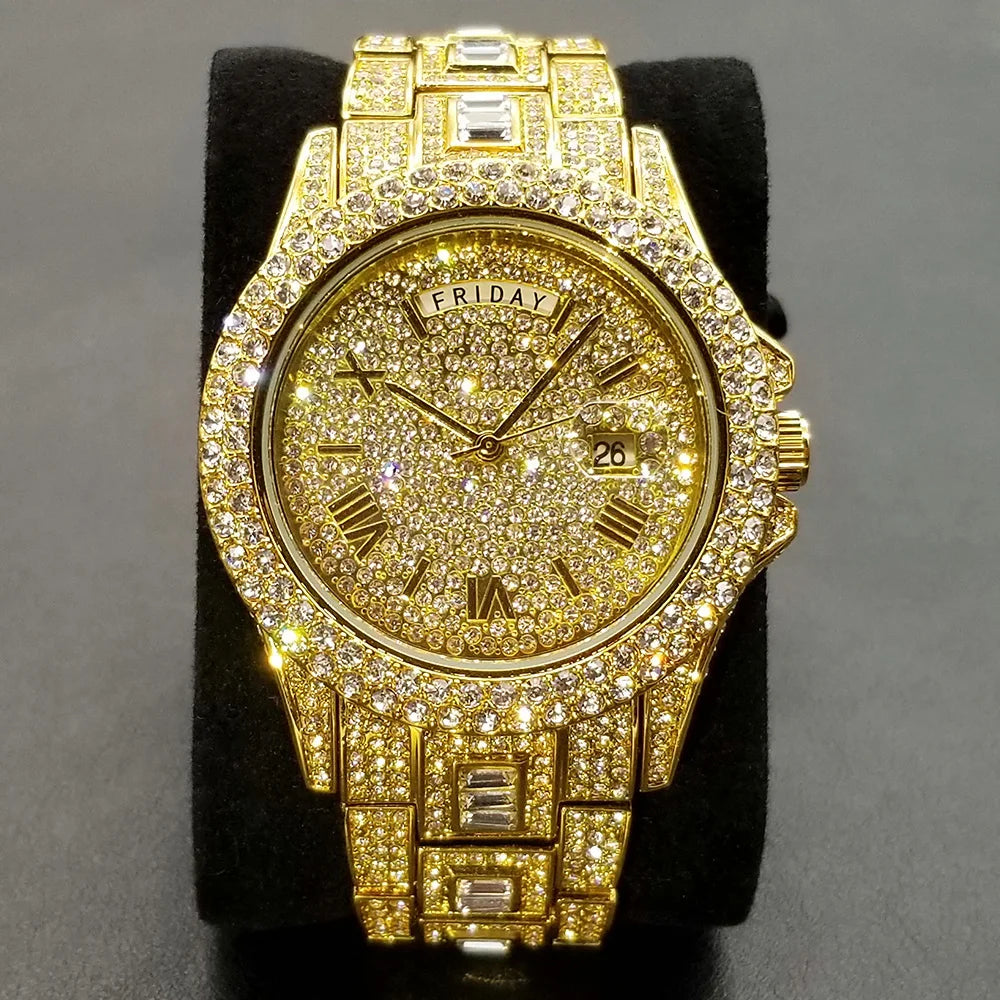 💎 Montre UNIGUET DR04 – Montre-bracelet Diamant Luxe Plaquée Or 18 Carats