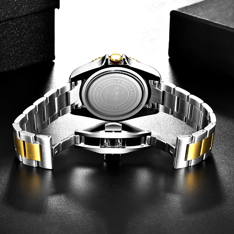 ⌚ LIGE Sport Luxe – Montre Homme Étanche en Acier Inoxydable