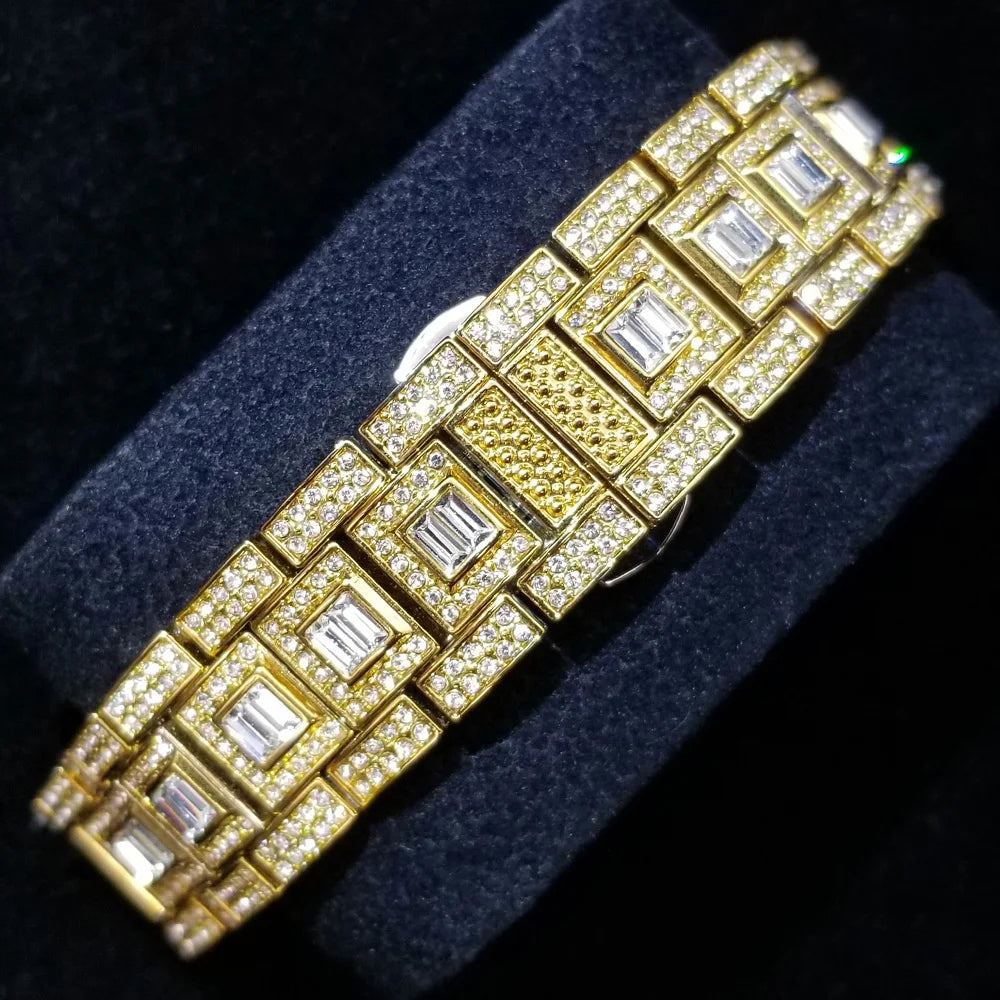💎 Montre UNIGUET DR04 – Montre-bracelet Diamant Luxe Plaquée Or 18 Carats