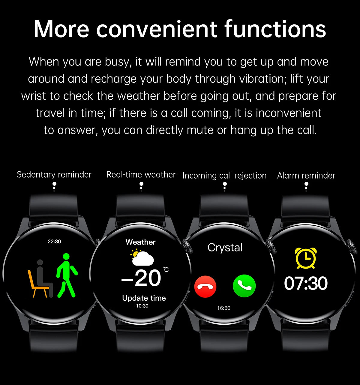 ⌚ WELAIDE W4 – Montre Connectée de Santé & Fitness | Écran OLED HD 1.43" | Appels Bluetooth & Suivi Cardiaque