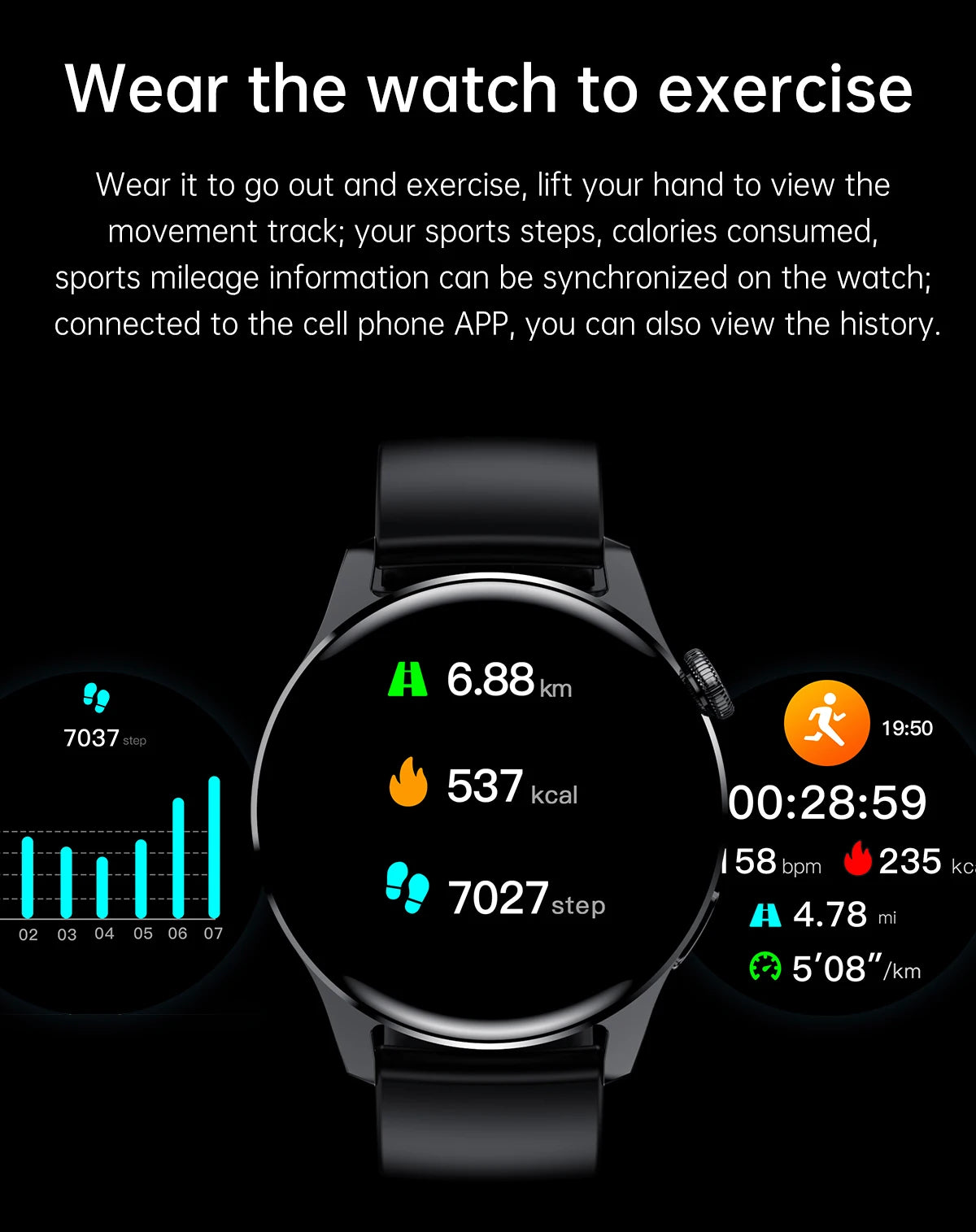 ⌚ WELAIDE W4 – Montre Connectée de Santé & Fitness | Écran OLED HD 1.43" | Appels Bluetooth & Suivi Cardiaque