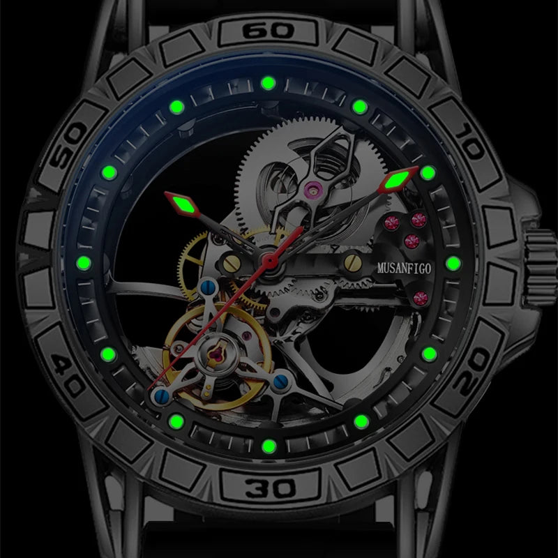 ⌚ MUSANFIGO 6026C – Montre Mécanique Automatique Édition Limitée à Cadran Squelette