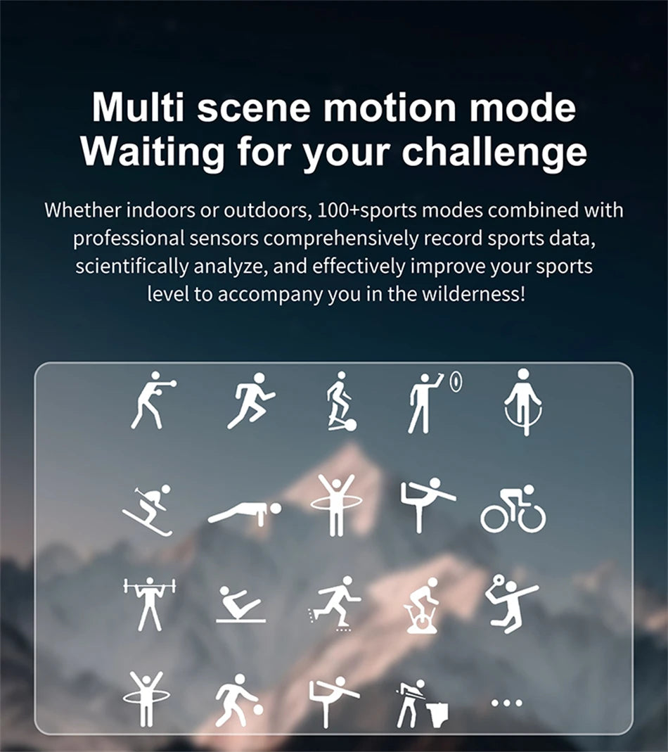 ⌚ ChiBear Military Outdoor Smartwatch – Montre Connectée Tactique GPS & LED pour Hommes