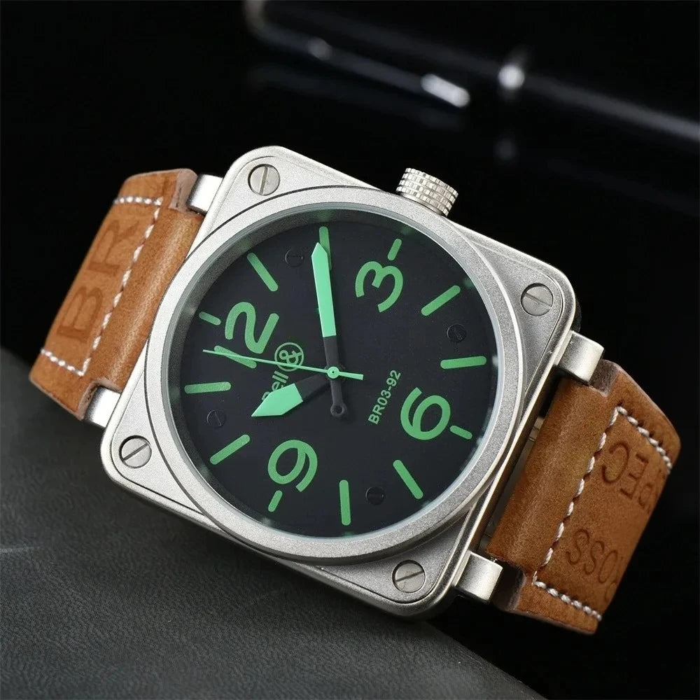 🛩️ Montre Automatique Homme 2025 – Édition Limitée Aviation BR03-92