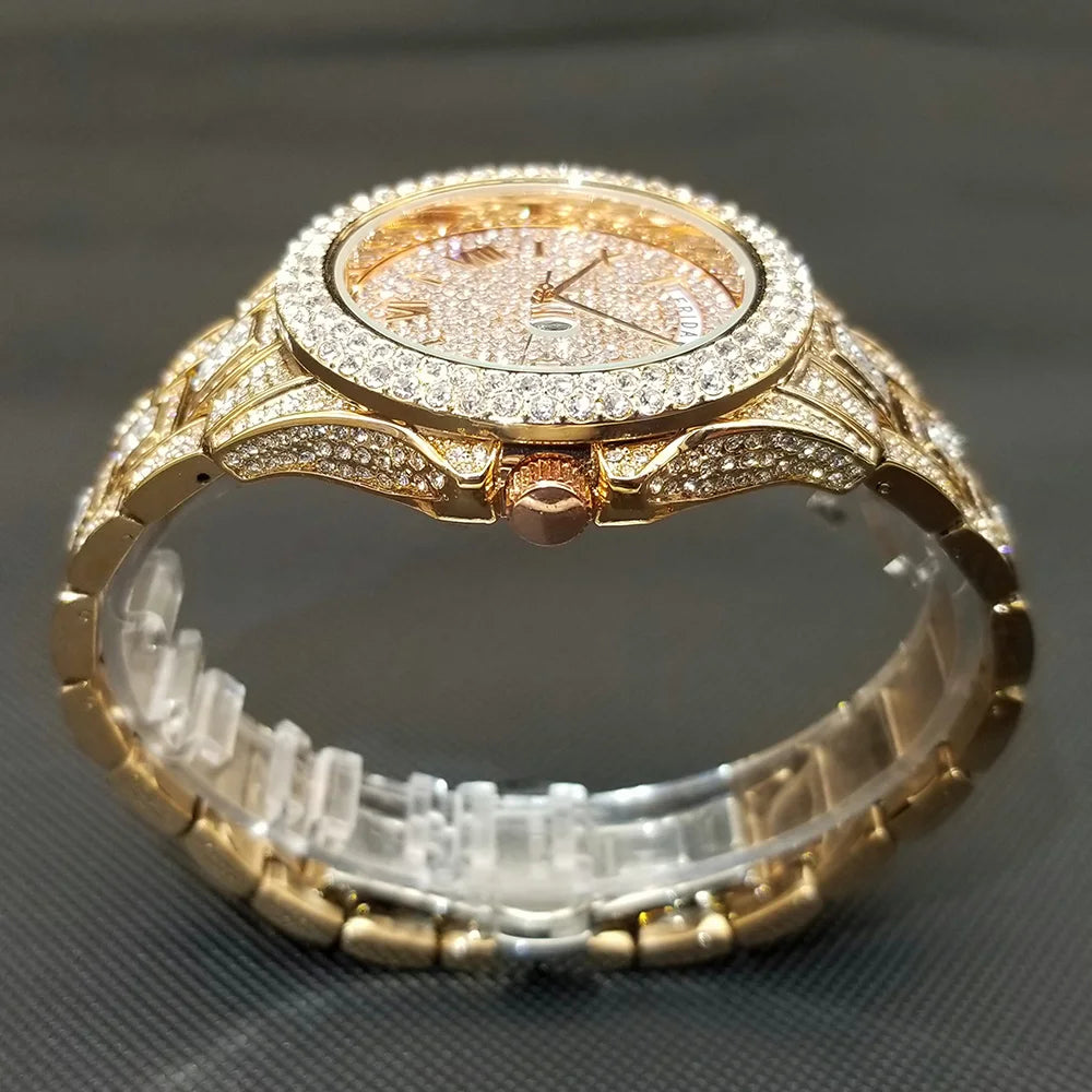 💎 Montre UNIGUET DR04 – Montre-bracelet Diamant Luxe Plaquée Or 18 Carats