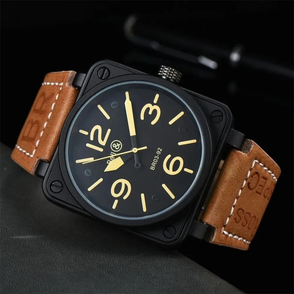 🛩️ Montre Automatique Homme 2025 – Édition Limitée Aviation BR03-92