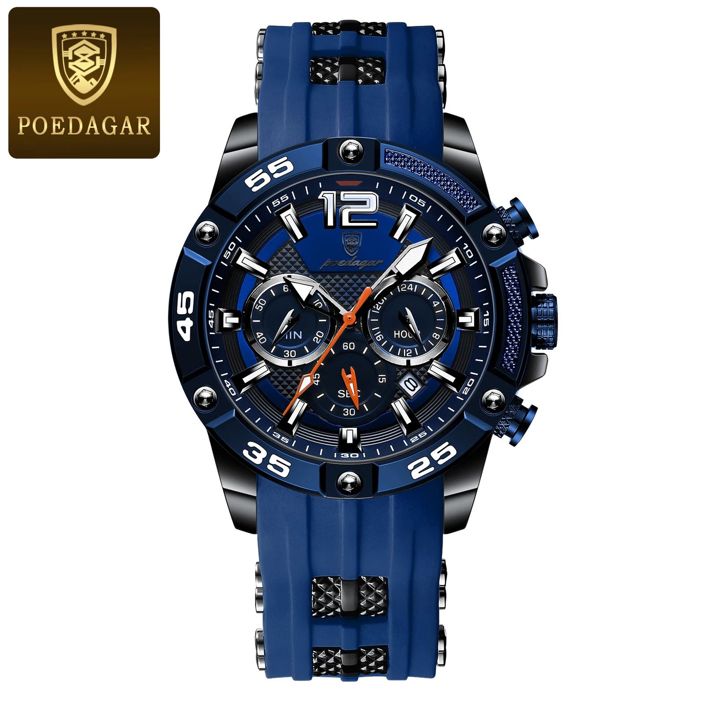 ⌚ POEDAGAR Luxury Chronograph – Montre Homme Sport & Élégance