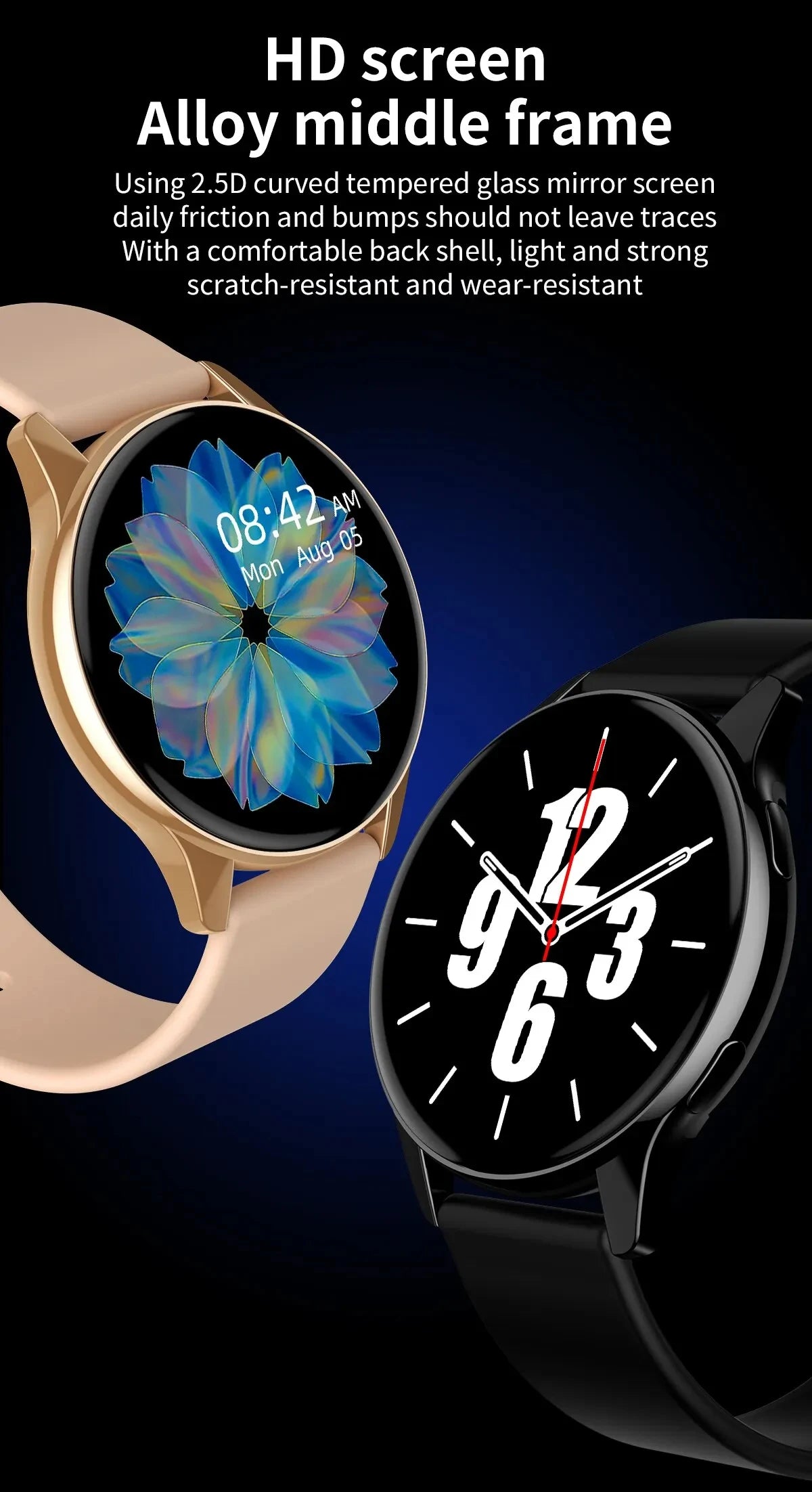 ⌚ LIGE 2024 – Montre Connectée Haut de Gamme | Bluetooth, Appels, Suivi Santé & Cadran Personnalisé + Boîte Incluse