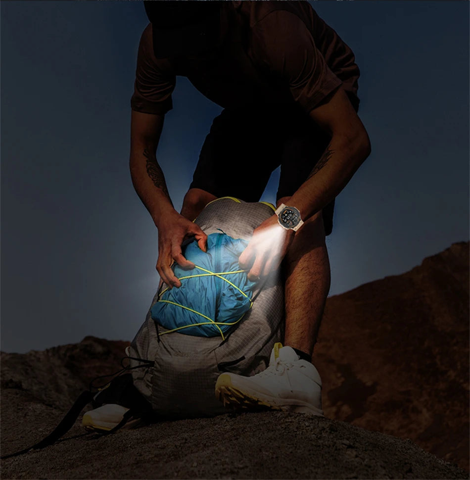 ⌚ ChiBear Military Outdoor Smartwatch – Montre Connectée Tactique GPS & LED pour Hommes