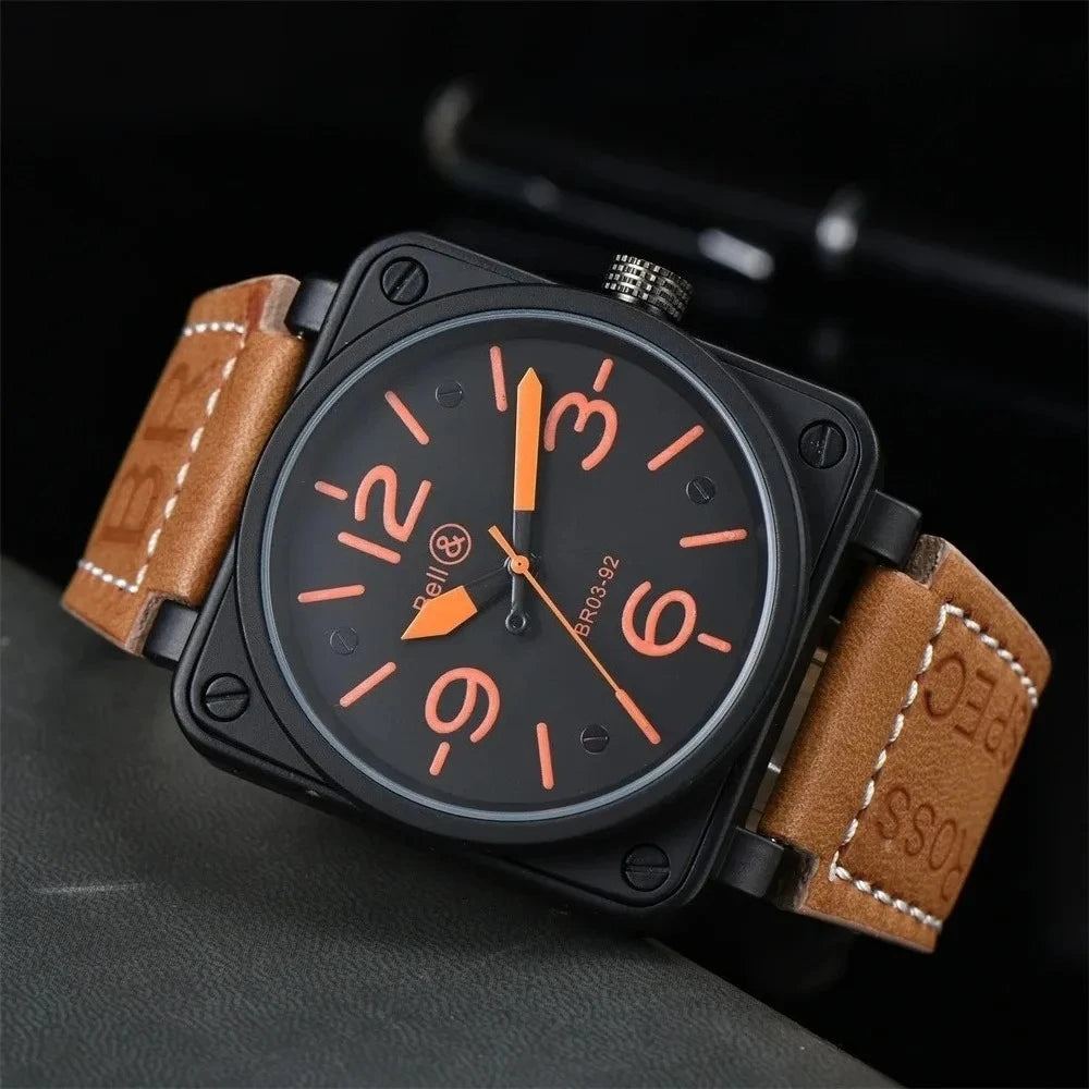 🛩️ Montre Automatique Homme 2025 – Édition Limitée Aviation BR03-92