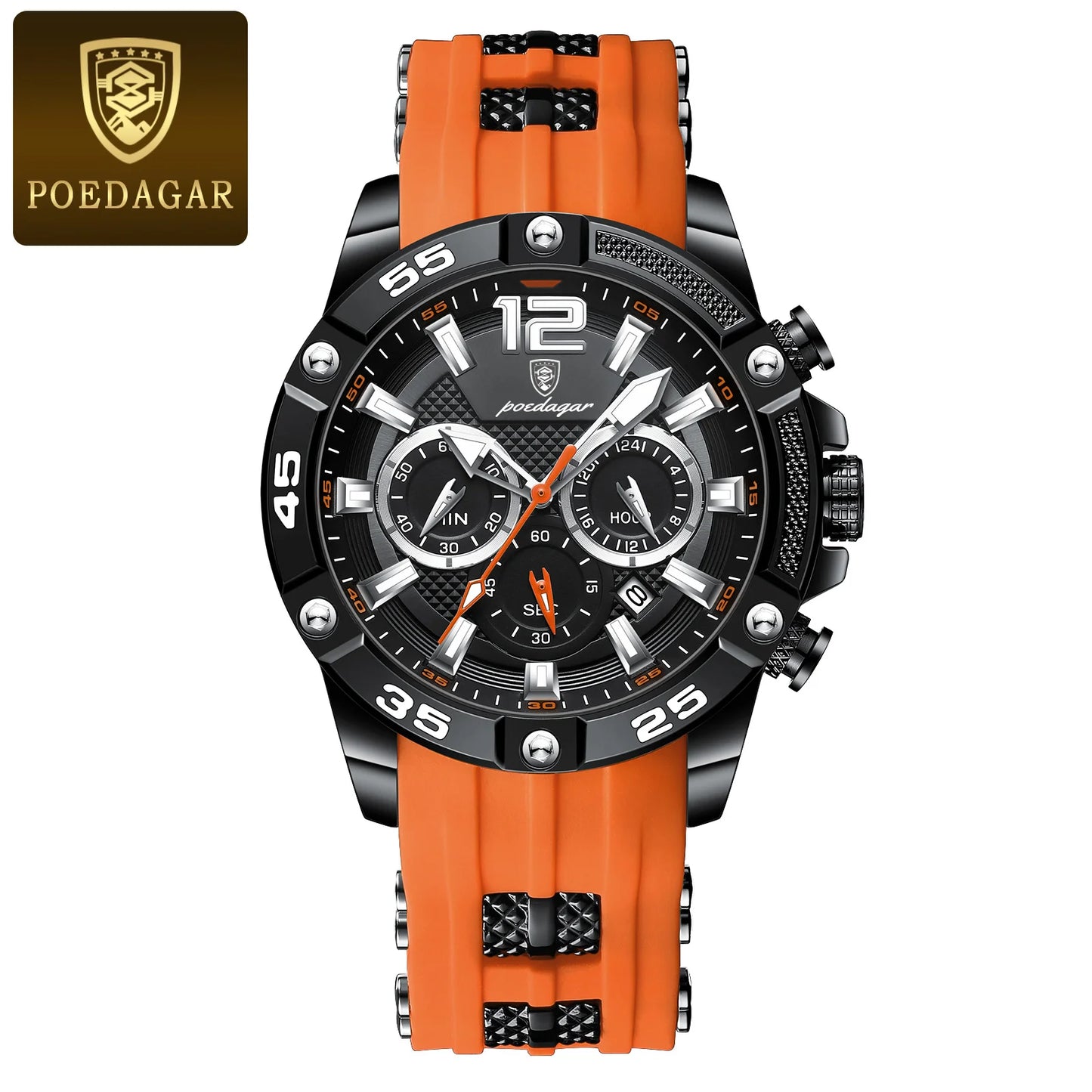 ⌚ POEDAGAR Luxury Chronograph – Montre Homme Sport & Élégance