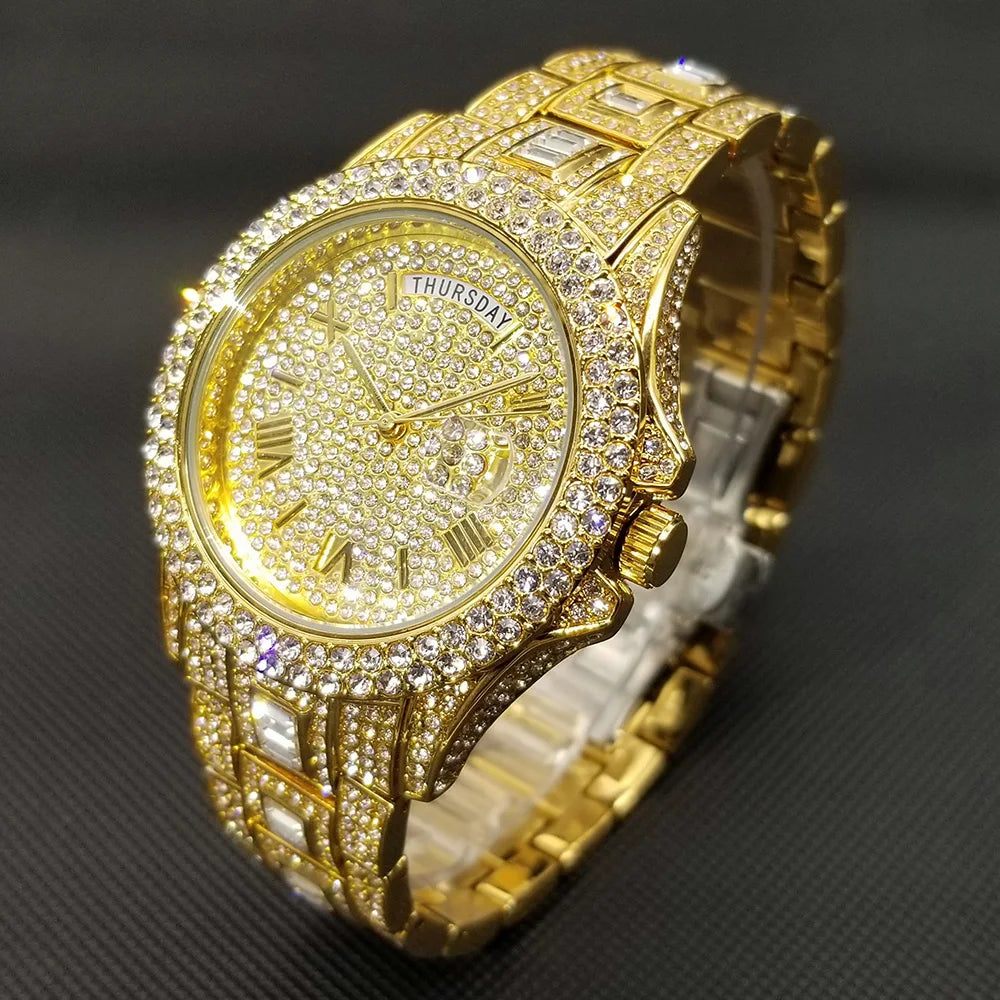 💎 Montre UNIGUET DR04 – Montre-bracelet Diamant Luxe Plaquée Or 18 Carats