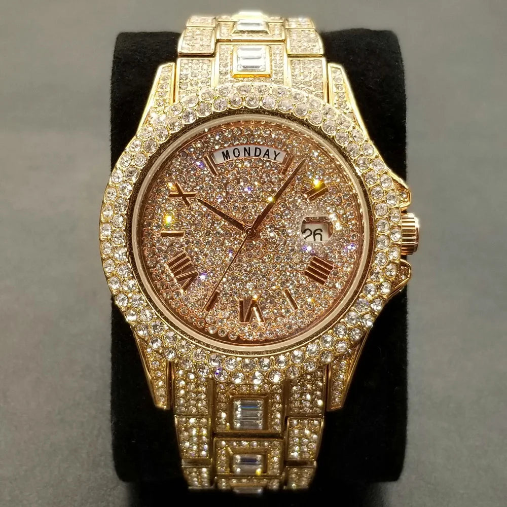 💎 Montre UNIGUET DR04 – Montre-bracelet Diamant Luxe Plaquée Or 18 Carats
