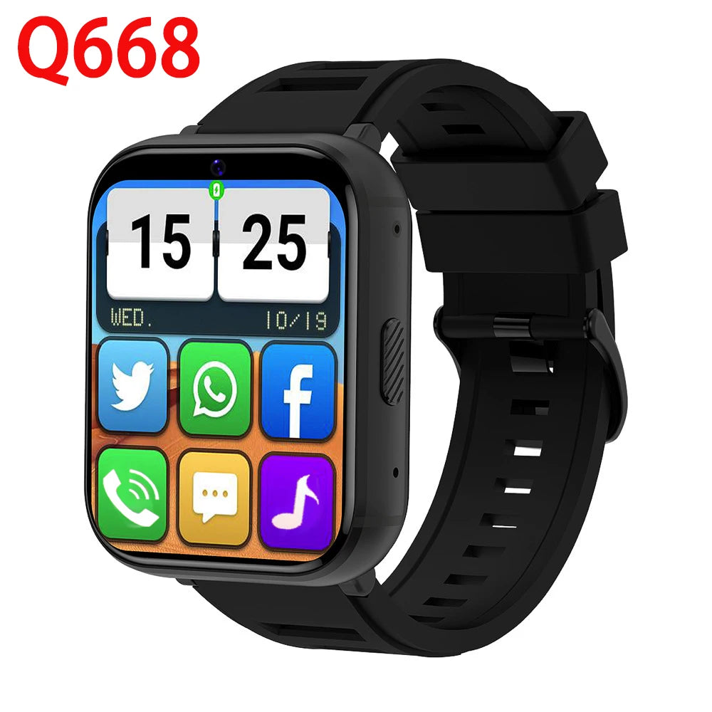 Montre Connectée 4G Homme – GPS • Caméra • Étanche • 4 Go RAM / 64 Go RAM