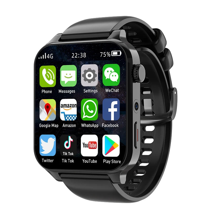 Montre Connectée 4G Homme – GPS • Caméra • Étanche • 4 Go RAM / 64 Go RAM