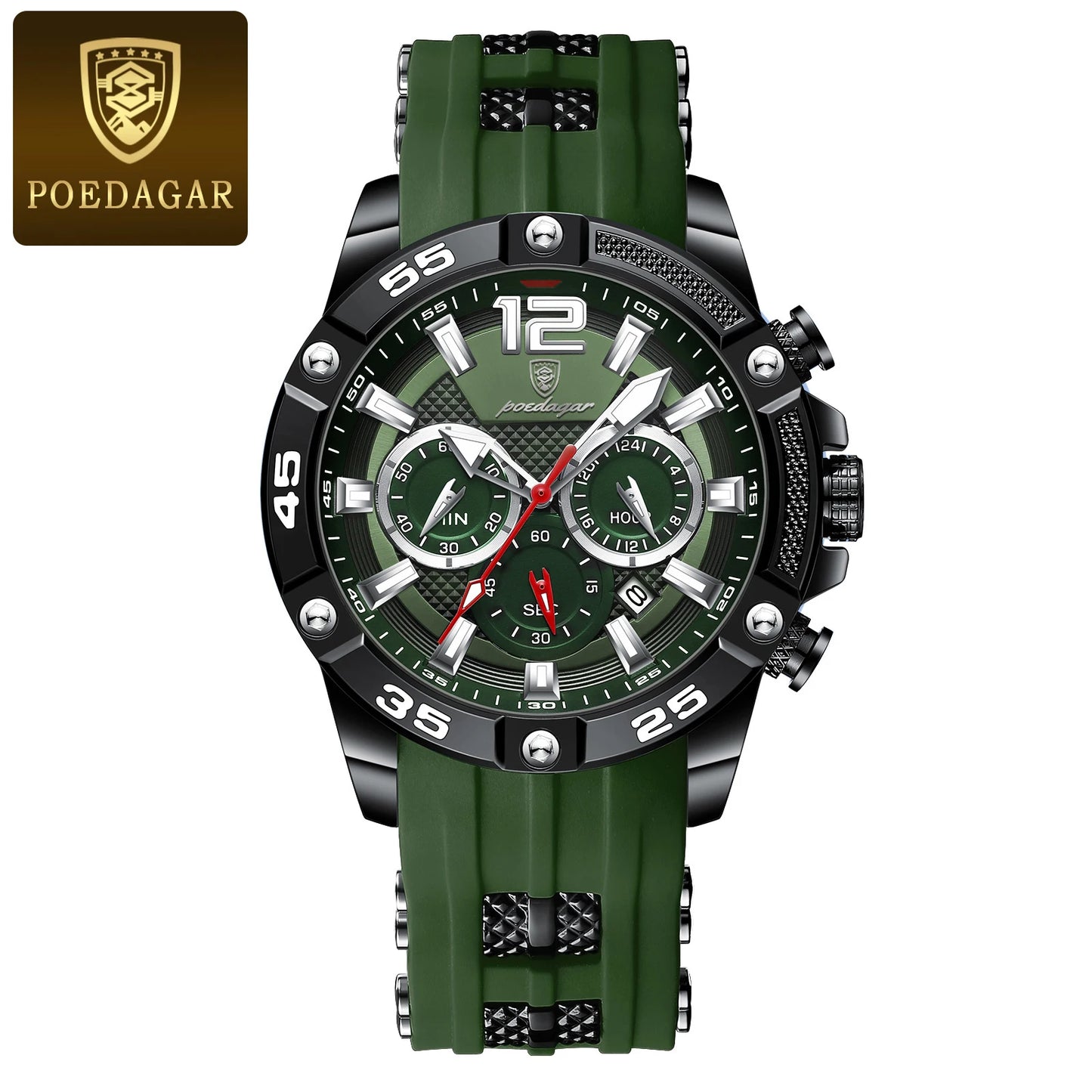 ⌚ POEDAGAR Luxury Chronograph – Montre Homme Sport & Élégance