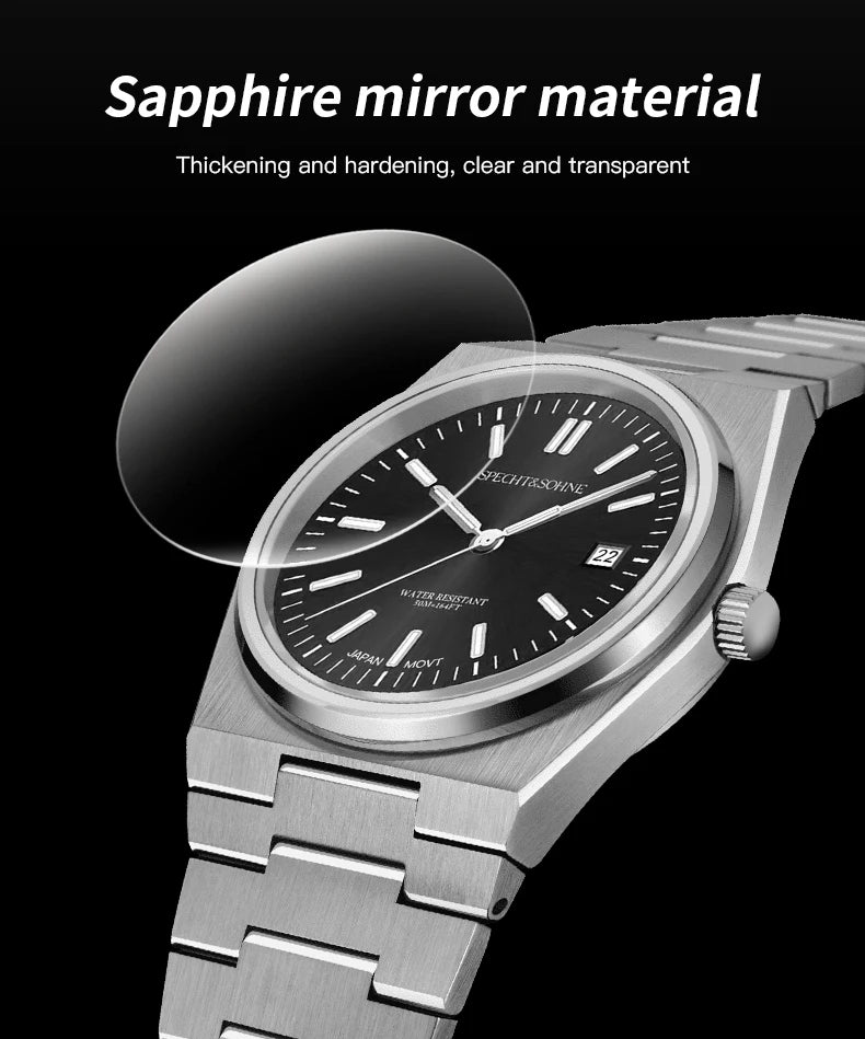 ⌚ Specht & Sohne SP0002-2 – Montre Classique de Luxe pour Homme 37 mm | Quartz Japonais & Verre Saphir