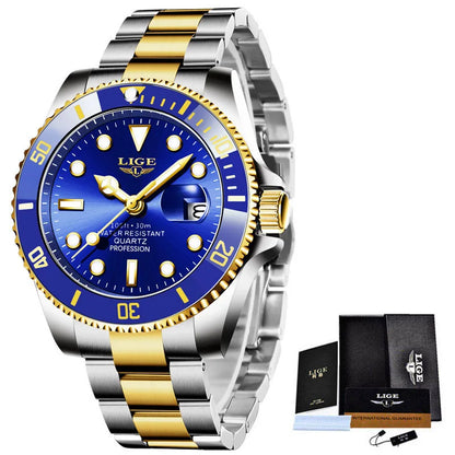 ⌚ LIGE Sport Luxe – Montre Homme Étanche en Acier Inoxydable