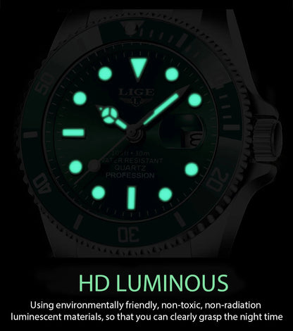⌚ LIGE Sport Luxe – Montre Homme Étanche en Acier Inoxydable