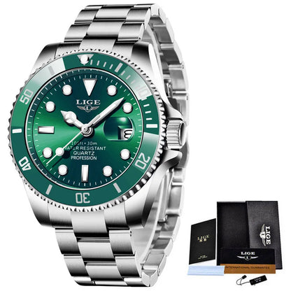 ⌚ LIGE Sport Luxe – Montre Homme Étanche en Acier Inoxydable