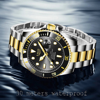 ⌚ LIGE Sport Luxe – Montre Homme Étanche en Acier Inoxydable