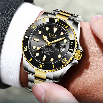 ⌚ LIGE Sport Luxe – Montre Homme Étanche en Acier Inoxydable