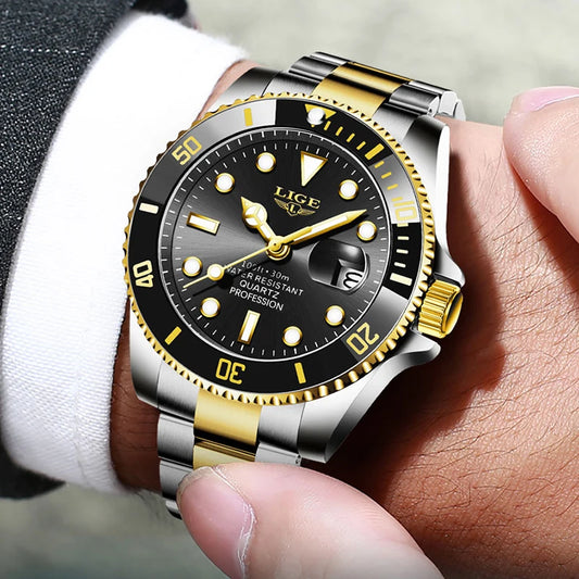 ⌚ LIGE Sport Luxe – Montre Homme Étanche en Acier Inoxydable