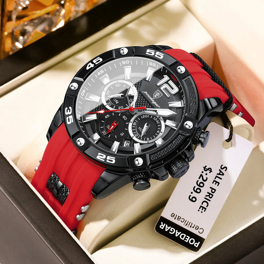 ⌚ POEDAGAR Luxury Chronograph – Montre Homme Sport & Élégance