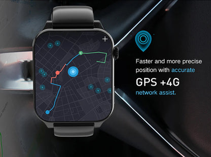 Montre Connectée 4G Homme – GPS • Caméra • Étanche • 4 Go RAM / 64 Go RAM