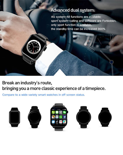 Montre Connectée 4G Homme – GPS • Caméra • Étanche • 4 Go RAM / 64 Go RAM