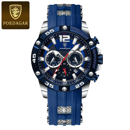 ⌚ POEDAGAR Luxury Chronograph – Montre Homme Sport & Élégance
