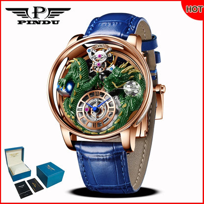 ⌚Montre Homme PINDU Design 2025 💎 Tourbillon Diamant | Verre Saphir • Étanche • Luxe Moderne