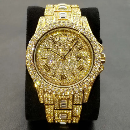 💎 Montre UNIGUET DR04 – Montre-bracelet Diamant Luxe Plaquée Or 18 Carats