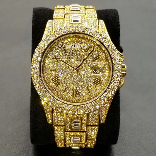 💎 Montre UNIGUET DR04 – Montre-bracelet Diamant Luxe Plaquée Or 18 Carats