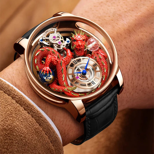 ⌚Montre Homme PINDU Design 2025 💎 Tourbillon Diamant | Verre Saphir • Étanche • Luxe Moderne