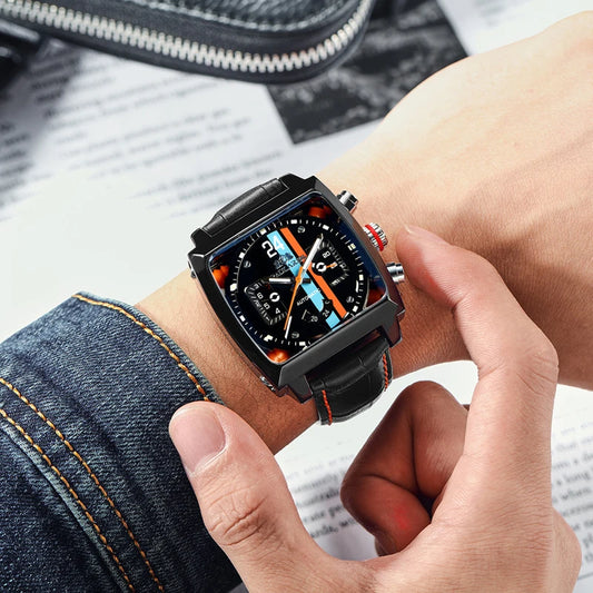 Montre Automatique Homme PAULAREIS P – Élégance sportive, mouvement mécanique, bracelet en caoutchouc et design luxueux