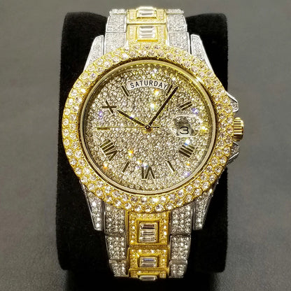 💎 Montre UNIGUET DR04 – Montre-bracelet Diamant Luxe Plaquée Or 18 Carats